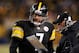 PITTSBURGH, PA - JANUARY 23: Ben Roethlisberger #7 of the Pittsburgh Steelers talks to offensive coordinator Bruce Arians during their 2011 AFC Championship game against the New York Jets at Heinz Field on January 23, 2011 in Pittsburgh, Pennsylvania. (Photo by Gregory Shamus/Getty Images)