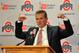 COLUMBUS, OH - NOVEMBER 28: Urban Meyer speaks to the media after being introduced as the new head coach of Ohio State football on November 28, 2011 in Columbus, Ohio. (Photo by Jamie Sabau/Getty Images)