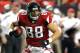 ATLANTA, GA - JANUARY 01: Tony Gonzalez #88 of the Atlanta Falcons pulls in this reception against Ronde Barber #20 of the Tampa Bay Buccaneers at Georgia Dome on January 1, 2012 in Atlanta, Georgia. (Photo by Kevin C. Cox/Getty Images)