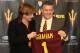 TEMPE, AZ - DECEMBER 14: Head coach Todd Graham (R) of the Arizona State Sun Devil poses with Vice President for Athletics Lisa Love (L) at a press conference introducing him as the new head football coach at Sun Devil Stadium on December 14, 2011 in Tempe, Arizona. (Photo by Christian Petersen/Getty Images)
