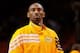 MIAMI, FL - JANUARY 19: Kobe Bryant #24 of the Los Angeles Lakers looks on during a game against the Miami Heat at American Airlines Arena on January 19, 2012 in Miami, Florida. NOTE TO USER: User expressly acknowledges and agrees that, by downloading and/or using this Photograph, User is consenting to the terms and conditions of the Getty Images License Agreement. (Photo by Mike Ehrmann/Getty Images)