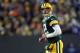 GREEN BAY, WI - JANUARY 15: Aaron Rodgers #12 of the Green Bay Packers looks on in the third quarter against the New York Giants during their NFC Divisional playoff game at Lambeau Field on January 15, 2012 in Green Bay, Wisconsin. (Photo by Jamie Squire/Getty Images)