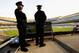 LOS ANGELES, CA - APRIL 14: Los Angeles Police Department officers stand guard in the left pavillion of Dodger Stadium prior to the start of the baseball game between the St. Louis Cardinals and Los Angeles Dodgers on April 14, 2011 in Los Angeles, California. Large numbers of LAPD officers are being deployed as part of a zero tolerance policy toward misbehaving fans in response to the opening day attack on San Francisco Giants fan Bryan Stow two weeks ago. (Photo by Kevork Djansezian/Getty Images)