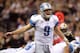 NEW ORLEANS, LA - JANUARY 07: Matthew Stafford #9 of the Detroit Lions shouts out a play against the New Orleans Saints during their 2012 NFC Wild Card Playoff game at Mercedes-Benz Superdome on January 7, 2012 in New Orleans, Louisiana. (Photo by Ronald Martinez/Getty Images)