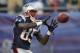 FOXBORO, MA - SEPTEMBER 1: Chad Ochocinco #85 of the New England Patriots completes a drill before a game with the New York Giants at Gillette Stadium on September 1, 2011 in Foxboro, Massachusetts. (Photo by Jim Rogash/Getty Images)