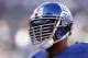 EAST RUTHERFORD, NJ - DECEMBER 18: Chris Canty #99 of the New York Giants warms up before a game against the Washington Redskins at MetLife Stadium on December 18, 2011 in East Rutherford, New Jersey. (Photo by Jeff Zelevansky/Getty Images)