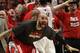 CHICAGO, IL - MAY 15: Carlos Boozer #5 of the Chicago Bulls celebrates on the bench against the Miami Heat in Game One of the Eastern Conference Finals during the 2011 NBA Playoffs on May 15, 2011 at the United Center in Chicago, Illinois. NOTE TO USER: User expressly acknowledges and agrees that, by downloading and or using this photograph, User is consenting to the terms and conditions of the Getty Images License Agreement (Photo by Jonathan Daniel/Getty Images)
