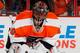 PHILADELPHIA, PA - JANUARY 31: Goalie Ilya Bryzgalov #31 of the Philadelphia Flyers skates during practice before an NHL hockey game against the Winnipeg Jets at Wells Fargo Center on January 31, 2012 in Philadelphia, Pennsylvania. (Photo by Paul Bereswill/Getty Images)