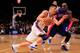 NEW YORK, NY - JANUARY 31: Jeremy Lin #17 of the New York Knicks drives past Detroit Pistons Walker Russell #23 of the Detroit Pistons at Madison Square Garden on January 31, 2012 in New York City. NOTE TO USER: User expressly acknowledges and agrees that, by downloading and or using this photograph, User is consenting to the terms and conditions of the Getty Images License Agreement. (Photo by Chris Trotman/Getty Images)