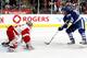 TORONTO, CANADA - JANUARY 7: Phil Kessel #81 of the Toronto Maple Leafs scores on Jimmy Howard #35 of the Detroit Red Wings during a penalty shot during NHL action at The Air Canada Centre January 7, 2012 in Toronto, Ontario, Canada. (Photo by Abelimages/Getty Images)