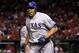 ST LOUIS, MO - OCTOBER 27: Nelson Cruz #17 of the Texas Rangers celebrates after hitting a solo home run in the seventh inning during Game Six of the MLB World Series against the St. Louis Cardinals at Busch Stadium on October 27, 2011 in St Louis, Missouri. (Photo by Ezra Shaw/Getty Images)