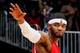 ATLANTA, GA - JANUARY 16: Josh Smith #5 of the Atlanta Hawks reacts after their 93-84 win over the Toronto Raptors at Philips Arena on January 16, 2012 in Atlanta, Georgia. NOTE TO USER: User expressly acknowledges and agrees that, by downloading and or using this photograph, User is consenting to the terms and conditions of the Getty Images License Agreement. (Photo by Kevin C. Cox/Getty Images)