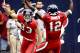 HOUSTON - SEPTEMBER 27: Wide receiver Kevin Walter #83 of the Houston Texans celebrates with Jacoby Jones #12 after his touchdown catch in the second quarter against the Jacksonville Jaguars at Reliant Stadium on September 27, 2009 in Houston, Texas. (Photo by Bob Levey/Getty Images)