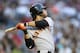 PHOENIX, AZ - JUNE 14: Brandon Crawford #35 of the San Francisco Giants bats against the Arizona Diamondbacks during the Major League Baseball game at Chase Field on June 14, 2011 in Phoenix, Arizona. (Photo by Christian Petersen/Getty Images)