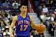 WASHINGTON, DC - FEBRUARY 08: Jeremy Lin #17 of the New York Knicks brings the ball up the floor during the first half against the Washington Wizards at Verizon Center on February 8, 2012 in Washington, DC. NOTE TO USER: User expressly acknowledges and agrees that, by downloading and or using this photograph, User is consenting to the terms and conditions of the Getty Images License Agreement. (Photo by Rob Carr/Getty Images)