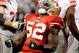 SAN FRANCISCO, CA - JANUARY 22: Patrick Willis #52 of the San Francisco 49ers reacts after he sacked Eli Manning #10 of the New York Giants in the second half during the NFC Championship Game at Candlestick Park on January 22, 2012 in San Francisco, California. (Photo by Thearon W. Henderson/Getty Images)
