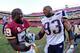 LANDOVER, MD - DECEMBER 11: London Fletcher #59 of the Washington Redskins greets Andre Carter #93 of the New England Patriots after the game at FedEx Field on December 11, 2011 in Landover, Maryland. (Photo by Scott Cunningham/Getty Images)