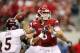 ARLINGTON, TX - OCTOBER 01: Quarterback Tyler Wilson #8 of the Arkansas Razorbacks throws against the Texas A&M Aggies at Cowboys Stadium on October 1, 2011 in Arlington, Texas. (Photo by Ronald Martinez/Getty Images)