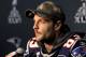 INDIANAPOLIS, IN - FEBRUARY 01: Wes Welker #83 of the New England Patriots answers questions from the press during a media availability session for Super Bowl XLVI at the University Place Conference Center & Hotel on February 1, 2012 in Indianapolis, Indiana. (Photo by Scott Halleran/Getty Images)