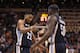 PHOENIX - DECEMBER 08: Rudy Gay #22 of the Memphis Grizzlies high fives teammate Zach Randolph #50 after scoring against the Phoenix Suns during the NBA game at US Airways Center on December 8, 2010 in Phoenix, Arizona. The Grizzlies defeated the Suns 104-98 in overtime. NOTE TO USER: User expressly acknowledges and agrees that, by downloading and or using this photograph, User is consenting to the terms and conditions of the Getty Images License Agreement. (Photo by Christian Petersen/Getty Images)