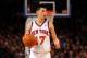 NEW YORK, NY - FEBRUARY 10: Jeremy Lin #17 of the New York Knicks brings the ball up court against the Los Angeles Lakers at Madison Square Garden on February 10, 2012 in New York City. NOTE TO USER: User expressly acknowledges and agrees that, by downloading and or using this photograph, User is consenting to the terms and conditions of the Getty Images License Agreement. (Photo by Chris Chambers/Getty Images)