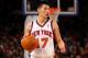 NEW YORK, NY - FEBRUARY 10: Jeremy Lin #17 of the New York Knicks brings the ball up court against the Los Angeles Lakers at Madison Square Garden on February 10, 2012 in New York City. NOTE TO USER: User expressly acknowledges and agrees that, by downloading and or using this photograph, User is consenting to the terms and conditions of the Getty Images License Agreement. (Photo by Chris Chambers/Getty Images)
