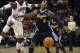 CHARLOTTE, NC - DECEMBER 07: J.R. Smith #5 of the Denver Nuggets collides with Stephen Jackson #1 of the Charlotte Bobcats during their game at Time Warner Cable Arena on December 7, 2010 in Charlotte, North Carolina. NOTE TO USER: User expressly acknowledges and agrees that, by downloading and/or using this Photograph, User is consenting to the terms and conditions of the Getty Images License Agreement. (Photo by Streeter Lecka/Getty Images)