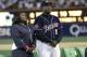 7 Oct 01: San Diego Padres outfielder Tony Gwynn #19 stands with his wife Alicia during Gwynn's retirement ceremonies following his final game, versus the Colorado Rockies at Qualcomm Stadium in San Diego, California. DIGITAL IMAGE Mandatory Credit: Stephen Dunn/Allsport