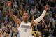 DENVER, CO - APRIL 25: J.R. Smith #5 of the Denver Nuggets reacts after scoring against the Oklahoma City Thunder in Game Four of the Western Conference Quarterfinals in the 2011 NBA Playoffs on April 24, 2011 at the Pepsi Center in Denver, Colorado. NOTE TO USER: User expressly acknowledges and agrees that, by downloading and or using this photograph, User is consenting to the terms and conditions of the Getty Images License Agreement. (Photo by Doug Pensinger/Getty Images)