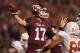 COLLEGE STATION, TX - NOVEMBER 24: Ryan Tannehill #17 of the Texas A&M Aggies throws a pass against the Texas Longhorns in the second half of a game at Kyle Field on November 24, 2011 in College Station, Texas. (Photo by Darren Carroll/Getty Images)