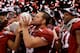 NEW ORLEANS, LA - JANUARY 09: Nick Gentry #58 and the Alabama Crimson Tide celebrate after defeating Louisiana State University Tigers in the 2012 Allstate BCS National Championship Game at Mercedes-Benz Superdome on January 9, 2012 in New Orleans, Louisiana. Alabama won the game by a score of 21-0. (Photo by Ronald Martinez/Getty Images)