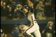 27 Oct 1986: Catcher Gary Carter of the New York Mets celebrates after the Mets 8-5 win over the Boston Red Sox in game 7 of the World Series at Shea Stadium in Flushing, New York. The Mets won the series 4 games to 3. Mandatory Credit: T. G. Higgins