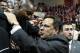 BLOOMINGTON, IN - DECEMBER 10: Tom Crean the head coach of the Indiana Hoosiers is congratulated after Indiana beat the Kentucky Wildcats 73-72 in the game at Assembly Hall on December 10, 2011 in Bloomington, Indiana. (Photo by Andy Lyons/Getty Images)