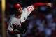 ST LOUIS, MO - OCTOBER 04: Cole Hamels #35 of the Philadelphia Phillies throws a pitch against the St. Louis Cardinals during Game Three of the National League Division Series at Busch Stadium on October 4, 2011 in St Louis, Missouri. (Photo by Jamie Squire/Getty Images)