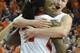 Rod Hall and Tanner Smith Celebrate the Tigers' Win over Virginia