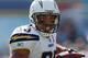 SAN DIEGO, CA - SEPTEMBER 11: Vincent Jackson #83 of the San Diego Chargers runs after the catch against the Minnesota Vikings during their season-opening game on September 11, 2011 at Qualcomm Stadium in San DIego, California. (Photo by Donald Miralle/Getty Images)