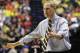 INDIANAPOLIS, IN - MARCH 11: Head coach John Beilein of the Michigan Wolverines reacts against the Illinois Fighting Illini during the quarterfinals of the 2011 Big Ten Men's Basketball Tournament at Conseco Fieldhouse on March 11, 2011 in Indianapolis, Indiana. (Photo by Andy Lyons/Getty Images)