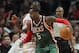 CHICAGO, IL - JANUARY 27: Stephen Jackson #5 of the Milwaukee Bucks moves against Ronnie Brewer #11 of the Chicago Bulls at the United Center on January 27, 2012 in Chicago, Illinois. The Bulls defeated the Bucks 107-100. NOTE TO USER: User expressly acknowledges and agrees that, by downloading and or using this photograph, User is consenting to the terms and conditions of the Getty Images License Agreement. (Photo by Jonathan Daniel/Getty Images)