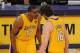 LOS ANGELES, CA - JUNE 17: Andrew Bynum #17 and Pau Gasol #16 of the Los Angeles Lakers react in the second half while taking on the Boston Celtics in Game Seven of the 2010 NBA Finals at Staples Center on June 17, 2010 in Los Angeles, California. NOTE TO USER: User expressly acknowledges and agrees that, by downloading and/or using this Photograph, user is consenting to the terms and conditions of the Getty Images License Agreement. (Photo by Lisa Blumenfeld/Getty Images)