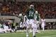 ARLINGTON, TX - NOVEMBER 26: Robert Griffin III #10 of the Baylor Bears celebrates a touchdown against the Texas Tech Red Raiders at Cowboys Stadium on November 26, 2011 in Arlington, Texas. (Photo by Ronald Martinez/Getty Images)