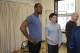 Actor Kevin Daniels with Director Thomas Kail at first reheasal