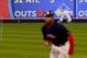 Melky Cabrera fails to make a diving catch in a game against the Boston Red Sox. (Photo courtesy of WhoTalking.com)