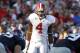 OXFORD, MS - OCTOBER 15: Defensive back Mark Barron #4 of the Alabama Crimson Tide lines up against Mississippi on October 15, 2011 at Vaught- Hemingway Stadium in Oxford, Mississippi. (Photo by Butch Dill/Getty Images)
