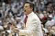 LOUISVILLE, KY - FEBRUARY 13: Rick Pitino the head coach of the Louisville Cardinals gives instructions to his team during the Big East Conference game against the Syracuse Orange at KFC YUM! Center on February 13, 2012 in Louisville, Kentucky. (Photo by Andy Lyons/Getty Images)