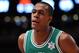 NEW YORK, NY - DECEMBER 25: Rajon Rondo #9 of the Boston Celtics looks on during the second half against the New York Knicks at Madison Square Garden on December 25, 2011 in New York City. NOTE TO USER: User expressly acknowledges and agrees that, by downloading and or using this photograph, User is consenting to the terms and conditions of the Getty Images License Agreement. (Photo by Christopher Pasatieri/Getty Images)