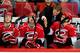 RALEIGH, NC - FEBRUARY 23: Head coach Kirk Muller confers with Jerome Samson #71 of the Carolina Hurricanes during a game against the Anaheim Ducks at the RBC Center on February 23, 2012 in Raleigh, North Carolina. Anaheim won 3-2 in a shootout. (Photo by Grant Halverson/Getty Images)
