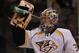 Pekka Rinne leads the league in wins (33) and is fifth in save pct (.925) among goalies with over 30 starts