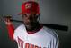 VIERA, FL - FEBRUARY 28: Outfielder Elijah Dukes #34 of the Washington Nationals poses during photo day at Space Coast Stadium on February 28, 2010 in Viera, Florida. (Photo by Doug Benc/Getty Images)