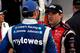 MARTINSVILLE, VA - OCTOBER 30: Tony Stewart, driver of the #14 Office Depot/Mobil 1 Chevrolet, talks with Jimmie Johnson, driver of the #48 MyLowe's Chevrolet in victory lane after the NASCAR Sprint Cup Series TUMS Fast Relief 500 at Martinsville Speedway on October 30, 2011 in Martinsville, Virginia. (Photo by Jeff Zelevansky/Getty Images for NASCAR)