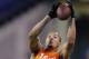 INDIANAPOLIS, IN - FEBRUARY 26: Wide receiver Michael Floyd of Notre Dame catches a pass during the 2012 NFL Combine at Lucas Oil Stadium on February 26, 2012 in Indianapolis, Indiana. (Photo by Joe Robbins/Getty Images)